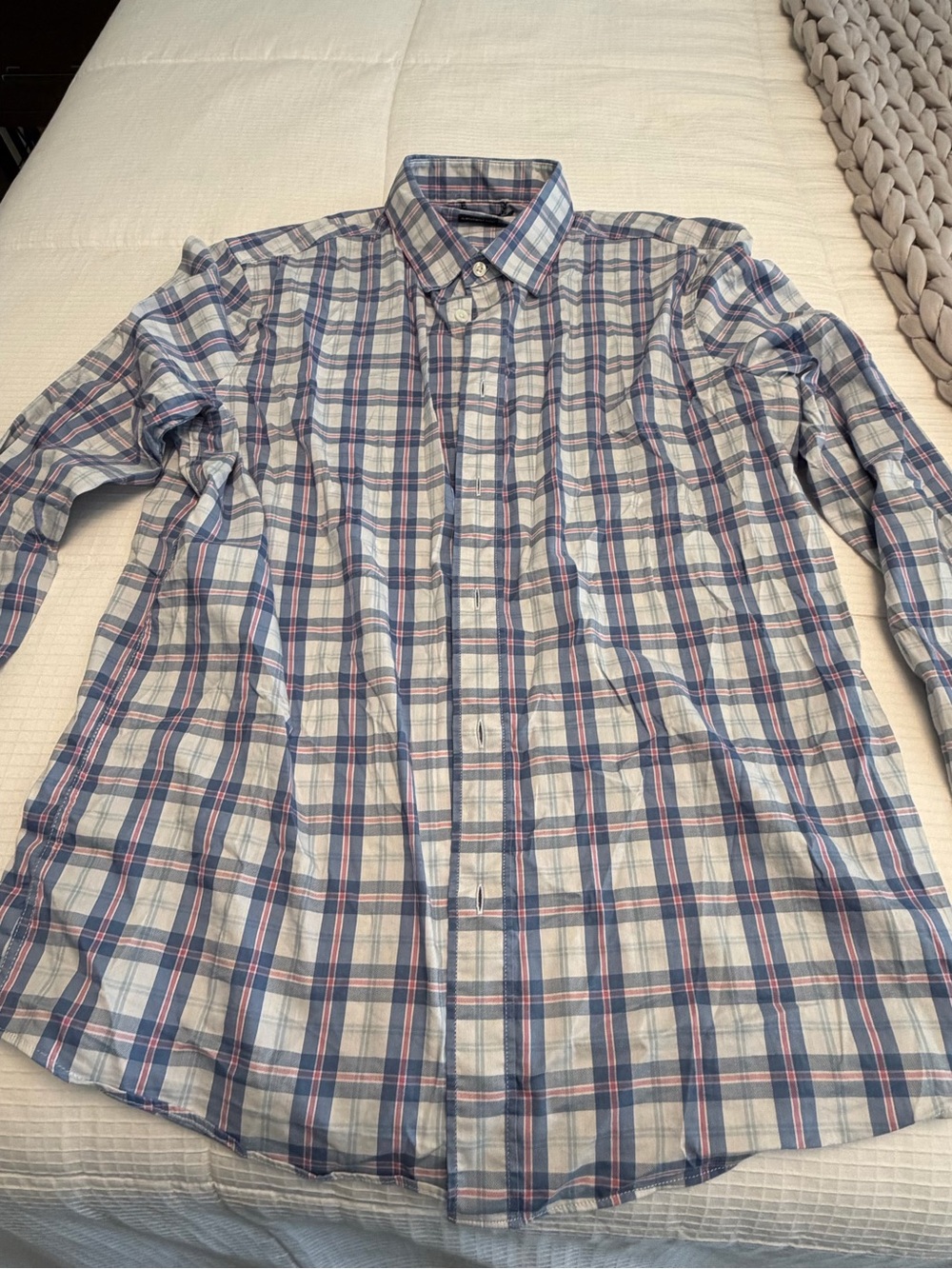Faherty Men's Plaid Button-Down Shirt in Blue, White & Pink
